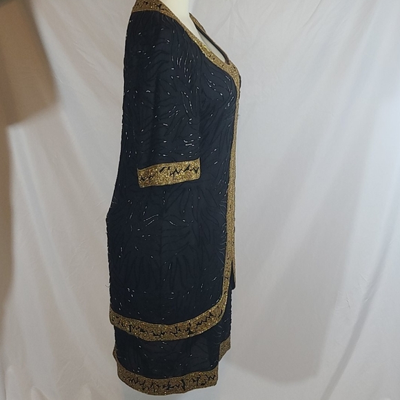 Beautiful Brilliante By JA all Beaded Dress 👗 ♥️💋♥️💋 - Picture 4 of 6